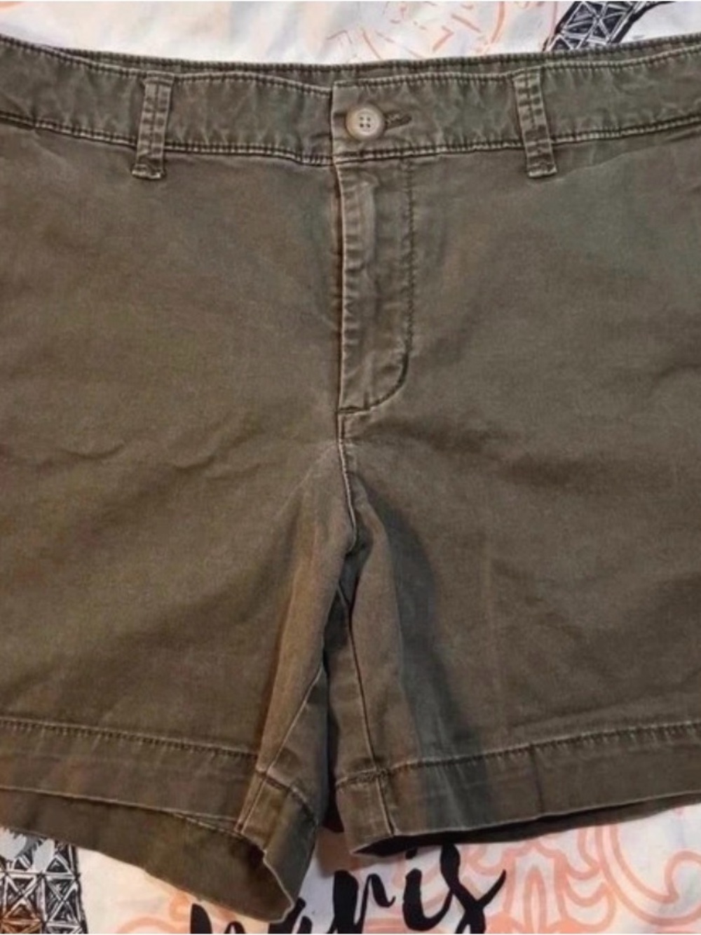 Women's Classic Olive Green Casual Shorts